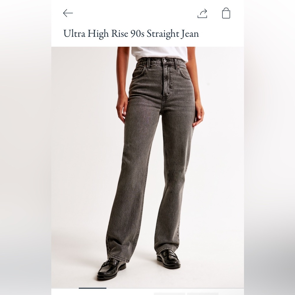 Abercrombie ultra high rise straight leg jeans